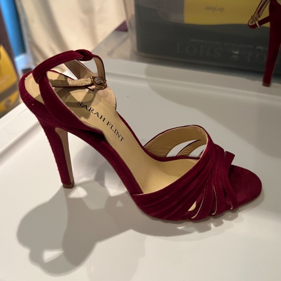 NWOT Sarah Flint Stella Cabernet Suede - Picture 6 of 7